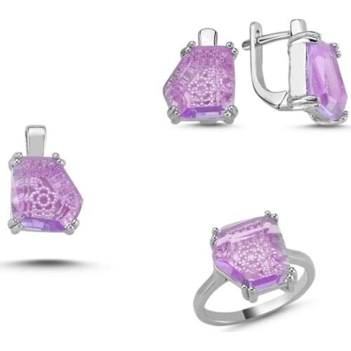 Silver 925 Sterling Zircon Cubic Zirconia Set