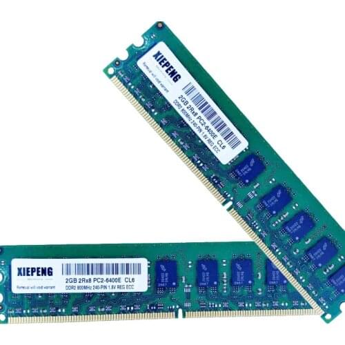 Server RAM 4GB DDR2 800MHz 2GB 2Rx8 PC2-6400E Unbuffered ECC Memory 2GB 667 for DELL PowerEdge M805 M905 R200 Work Station 370