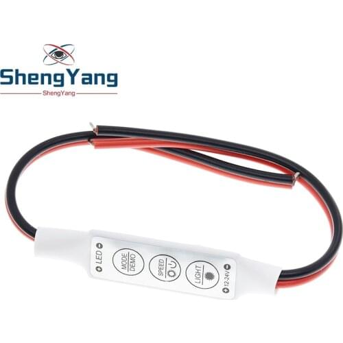 ShengYang NEW 12V Mini 3 Keys Single Color LED Controller Brightness Dimmer for led 3528 5050 strip light
