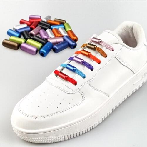 1Pair No tie Shoelaces Multicolour Elastic Shoe Laces For Kids and Adult Sneakers Shoelace Quick Lazy Laces 21 Color Shoestrings