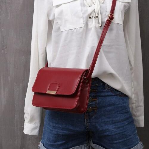 Bags for Girls Messenger Bags 2021Womens Fashion Leather Simple Solid Handbag Small Shoulder Bags Crossbody