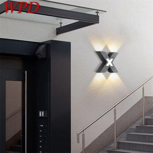 WPD Outdoor Wall Light Contemporary LED Sconces Lamp Waterproof IP65 X Shade Decorative For Home Porch Villa