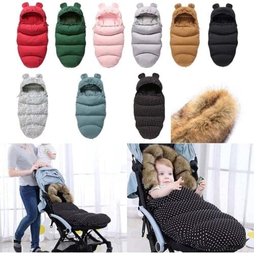 Universal Stroller Footmuff Babys Winter Sleeping Bag Infants Swaddle Blanket GXMB
