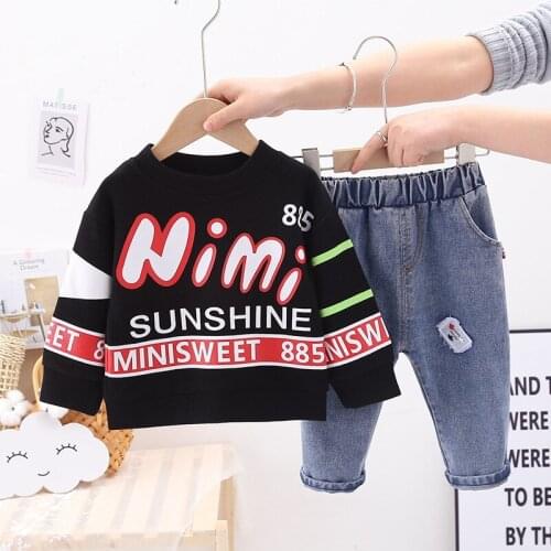 Letter Spring Autumn Childrens Clothes Baby Boys Sweatshirts + Pants 3pcs/Set Kids School Beach Costume Teenage Girl Clothing