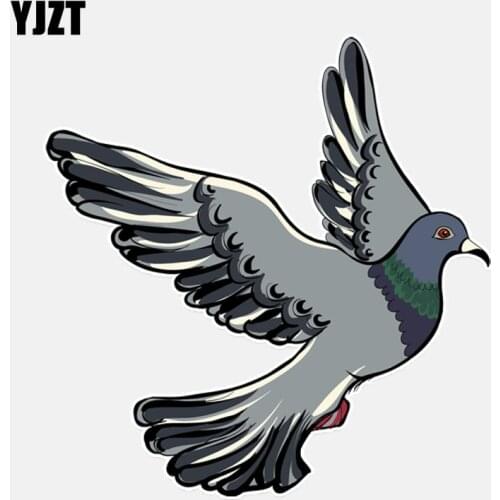 YJZT 14*14.5CM Funny Beautiful Birds Dove Decor PVC Car Sticker 11A0235