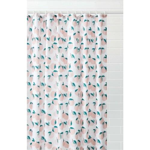 Peaches Shower Curtain - Home Windows Toilet Bathroom Decor Polyester Peach Print Cartoon Funny Print Design All Sizes