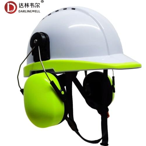 DARLINGWELL Safety Helmet with Earmuffs Hearing Protection Work Cap Protective Hard Hat Outdoor Riding Climing Working Helmets