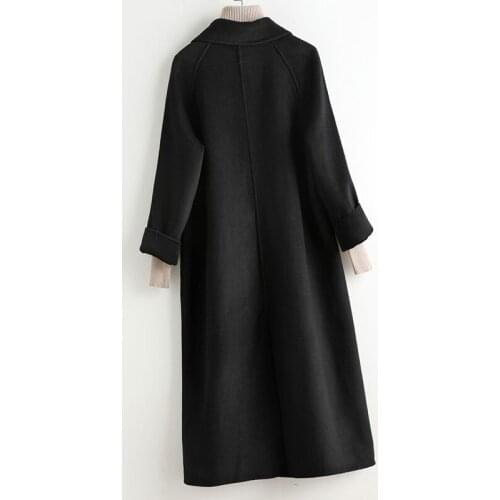 Female 2020 Long Wool Jacket Spring Autumn Double-faced Woolen Coat Women Overcoat Korean Manteau Femme KQN40264 KJ5826