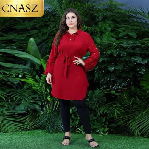Muslim Tops Long Sleeve Chiffon Tops Islamic Clothing Women Plus Size Tops for Ladies Tunic Women Long Shirt Women Muslim