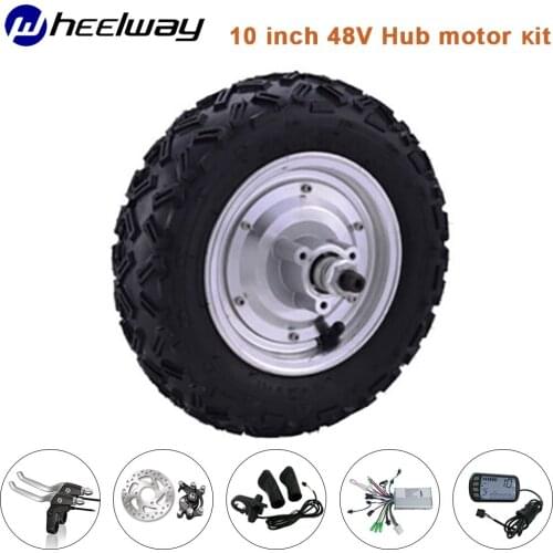 10 inch 48v 350w/800w 12-50km/h hub motor kit electric scooter wheelchair motor electric bike unicycle