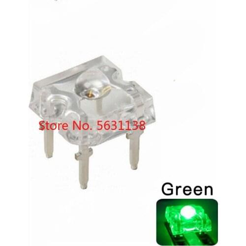 100pcs F3 3mm Piranha Green leds LED Super Flux 20mA Transparent Ultra Bright Round Head Water Clear Lamp Light Beads wholesale