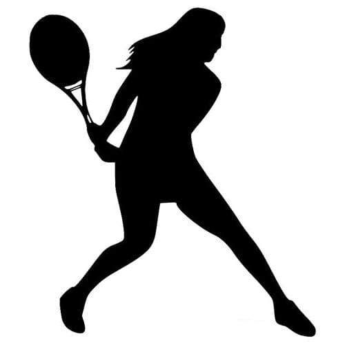 11.1*12.7CM Cute Tennis Girl Car Stickers Reflective Waterproof Vinyl Decals Black/Silver C7-0776