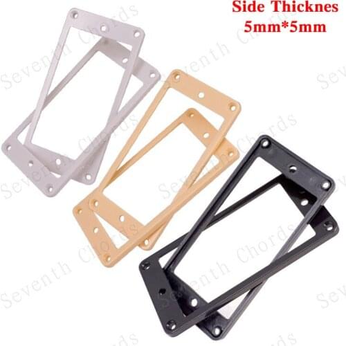 2 Pcs Plastic Flat Double Coil Pickup Humbucker Ring for Electric Guitar (5mm x 5mm)