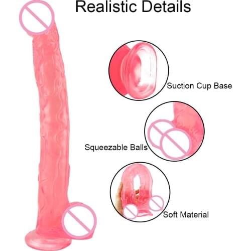 37CM PVC Soft Material Huge Big Penis with Sucker Sex Toy for Woman Strapon Vagina Super Long Stimulation Sex Products