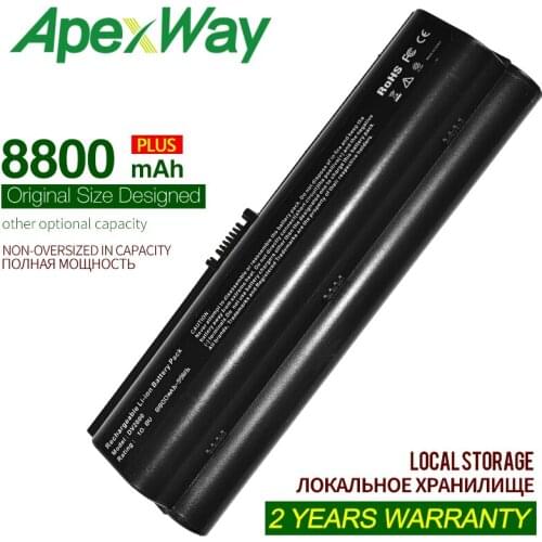 ApexWay 8800mAh 11.1v New Laptop Battery For HP Compaq Pavilion DV2000 DV2097EA DV2100 DV2200 DV2300 DV2400 DV2500 DV2600 DV2700