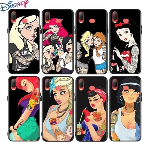 Tattoo Princess for Samsung Galaxy A9 A8 Star A750 A7 A6 A5 A3 Plus 2018 2017 2016 Black Phone Case Soft Cover