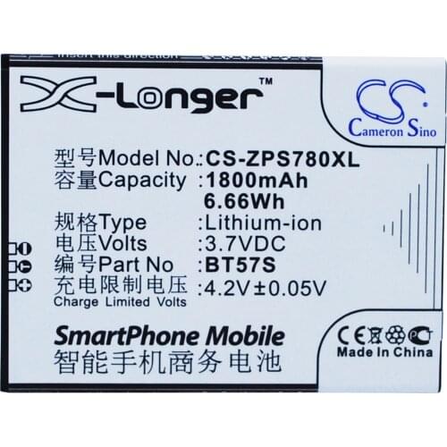 CS 1800mAh / 6.66Wh battery for ZOPO 6560, ZP780 BT57S