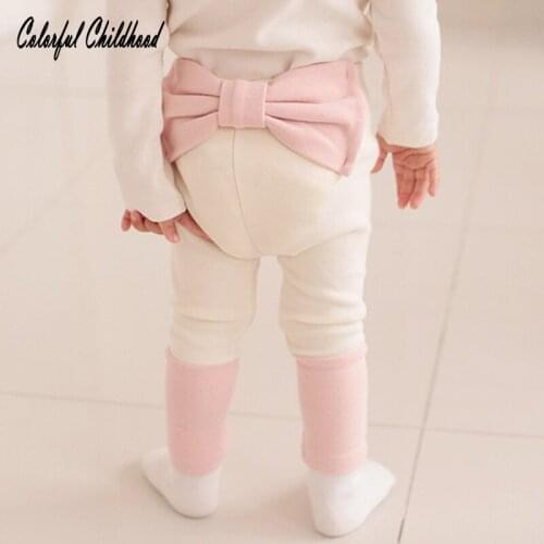 Children leggings Girls cute big bow pants infant baby girls trousers Toddler kids PP pants for 0~4t