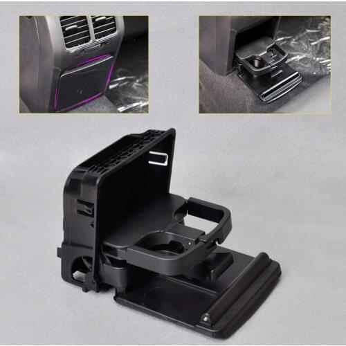 DWCX New Black Rear Armrest Central Console Cup Drink Water Glass Holder For VW Jetta MK4 Golf GTI MK5 MK6 1K0862532 / 1KD862533