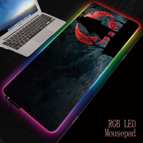 Anime Gaming Computer Mousepad RGB Large Mouse Pad Gamer XXL Mouse Carpet PC Desk Play Mat with LED Backlit DIY