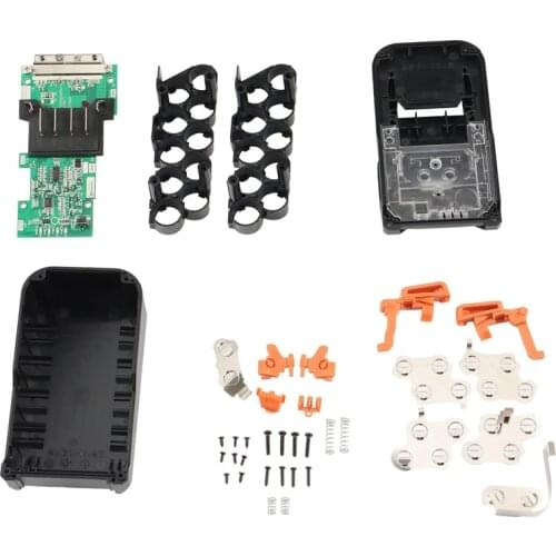 JABS Li-Ion Battery Case Charging Protection Circuit Board Label Box for AEG RIDGID 18V 3.0Ah 9.0Ah LED Battery Indicator