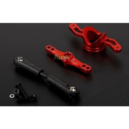 Alloy CNC Stud Steering Arm Set Double Sided Gear 15T 17T Kit Fit for 1/5 Losi 5ive T Rovan LT KingmotorX2