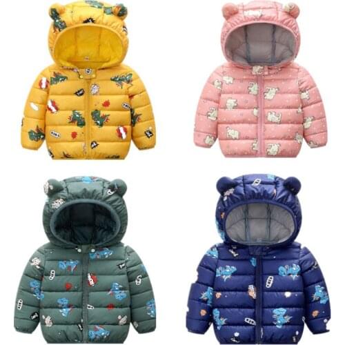 Baby Boys Jacket 2020 Autumn Winter Jackets For Boys Dinosaur Coat Kids Warm Outerwear Coats For Girls Jacket Children Clothes