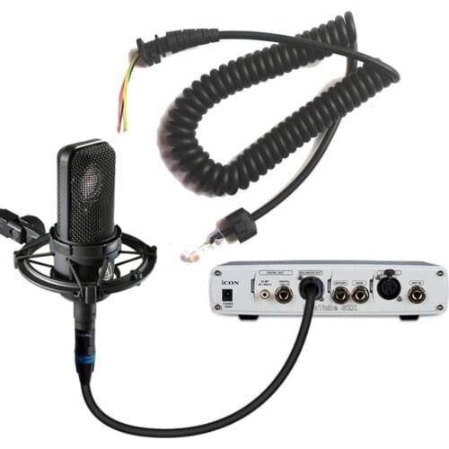 Microphone cable for Yaesu MH-48A6J FT-7800 FT-8800 FT-8900 FT-7100M FT-2800M FT-8900R handheld microphone extension cable