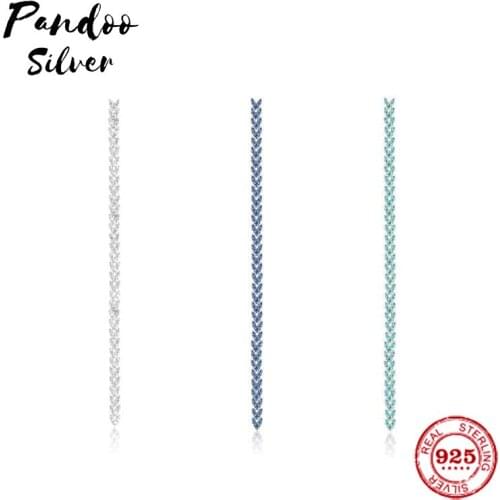 Fashion Charm Sterling Silver Original 1:1 Copy,Single Silver Couture Earring With Dropping Chains Jewelry Gift For Female