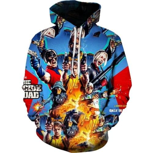 2021 New Film Task Force New 3D Printing Print Hooded Sweatshirt Fashion New Unisex Street Hoodie Ouma