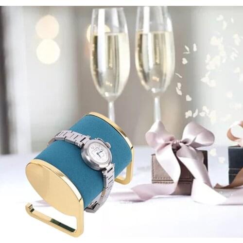 Watch Display Stand Jewelry Bracelet Organizer Microfiber Metal Bracelet Chain Storage Rack Holder Home Decoration