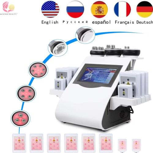 Portable Multi-Functional RF 40k Vacuum Cavitation System Ultrasonic Cavitation Weight Loss Slimming Radio Frequency Machine