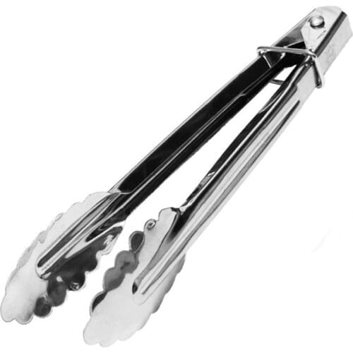 Sale Stainless Steel Food Tongs Kitchen Cooking Food Utensil Tong Anti Heat Bread Clip Pastry Barbecue Tongs