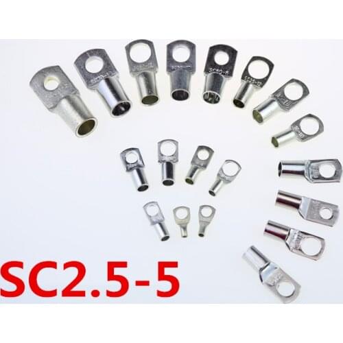 SC 2.5-5 Bolt Hole Tinned Copper Cable lugs Battery Terminals 2.5mm wire