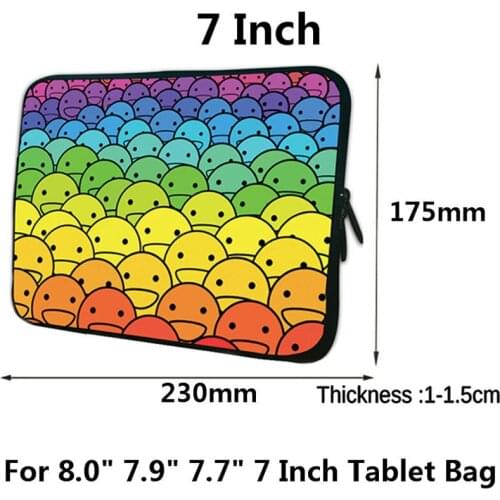 Stylish Neoprene Netbook Cover For e-Book iPad Mini 2 3 4 5 Xiaomi MiPad 2 3 4 7.9" 8.0" Tablet PC Accessories Sleeve Bag Case