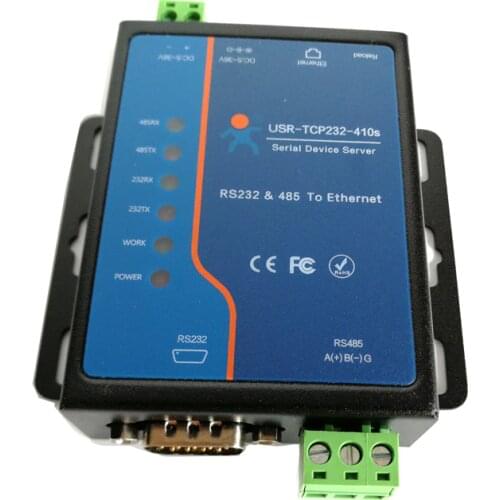 Usr-Tcp232-410S RS232 / RS485 Serial to Ethernet Adapter/IP Device Server Ethernet Converter Support DHCP/DNS