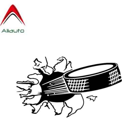 Aliauto Interesting Car Stickers Hockey Puck Decor Automobile Styling Silhouette Vinyl Decal Accessories Motorcycle,14cm*8cm