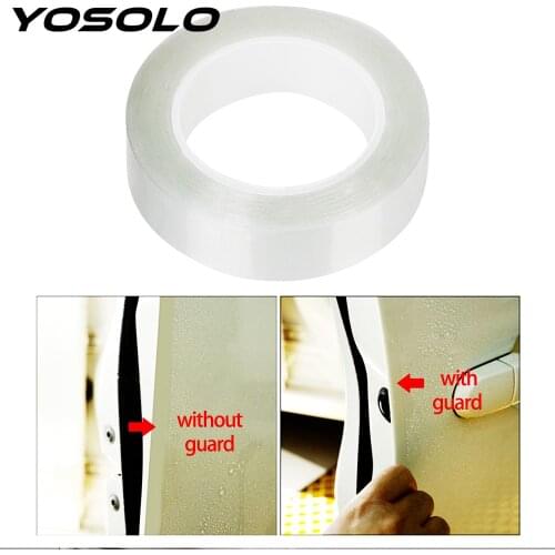 YOSOLO Car Door Edges Guard Anti-scratch Wrap Sticker Paint Protective Film Styling Mouldings 1.5cmx5m Door Scratch Protector