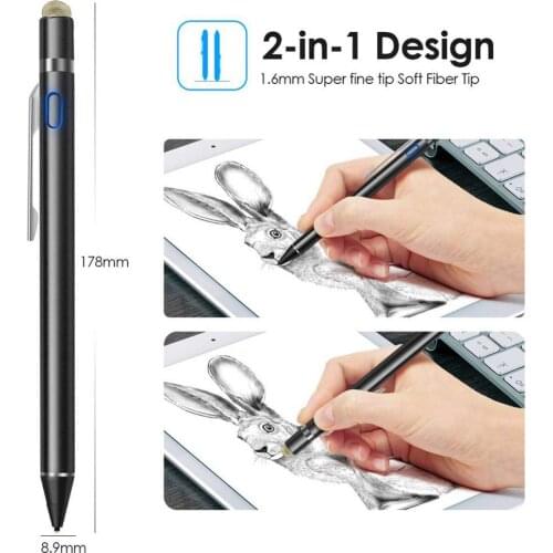 1.6mm Capacitive Stylus Touch Screen Pen for iPhone iPad Samsung HUAWEI Phones