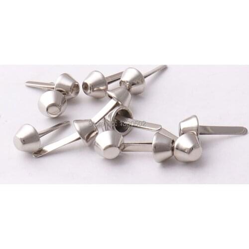 100pcs/lot silver color metal 8*19mm Brads Scrapbooking Embellishment for bag accessories