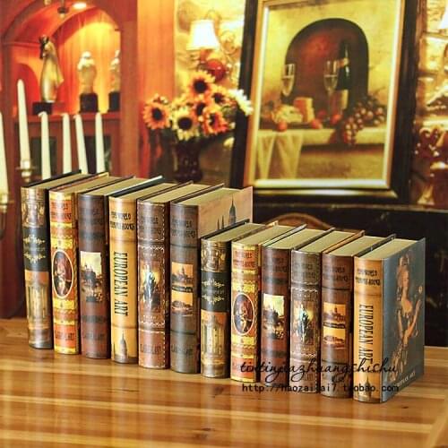 10PC book Manufacturer direct European style retro paper Fake photography props BHFG-16 Book decoration