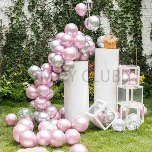 15pcs Rose Gold Balloons Confetti Set Chrome ballon Birthday deco Party Wedding Decoration Wedding Anniversary globals Metallic