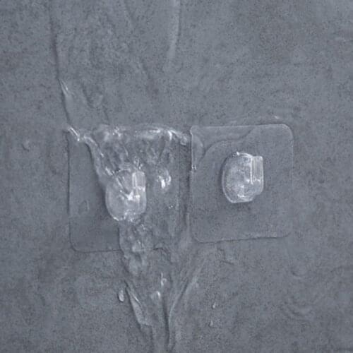 20Pcs Punch-free Invisible Wall Hooks Wall Hanger Transparent Suction Cup Bathroom Hook Strong Adhesive Seamless Wall Hooks