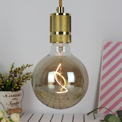 Antique LED bulbs Creative Soft light grey screw modeling Decorative lamp Spherical warm light Personalized retro lamp E27 2W