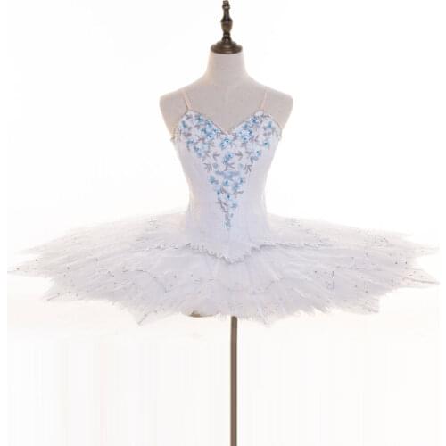Swan White Professional Classical Pancake Ballet Tutu,Women/Girls Ballerina Stage Performance/Competition Stage Dance Costumes