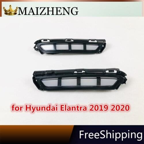 DRL for Hyundai Elantra 2019 2020 AVANTE LED Daytime Running Lights Daylight fog lamp with with Yellow Turn signal style relay