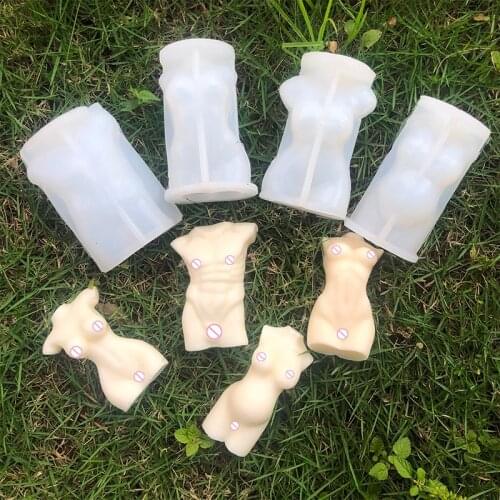 10/15cm Mens and Womens Candle Mold DIY Handmade Soy Wax Candle Food Grade Silicone Mold Non-stick and Easy to Demold