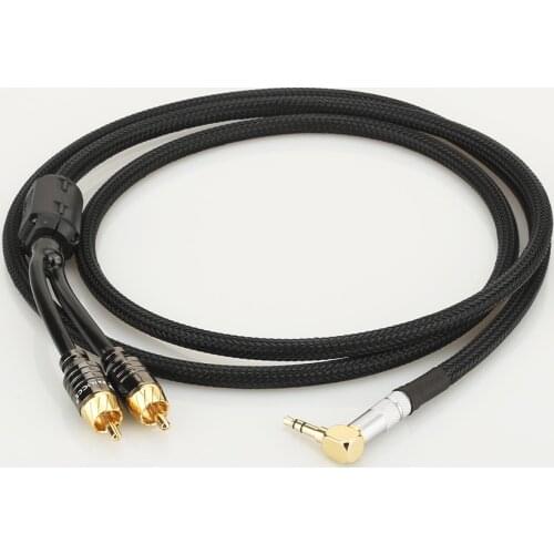 HiFi cable audio RCA cable Audio signal wire plug 3.5mm aux plug convert two RCA plug