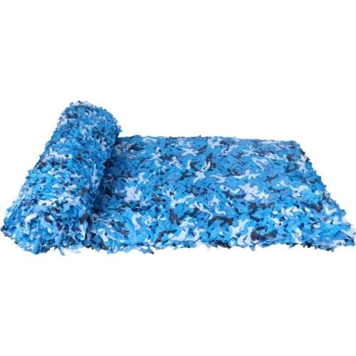 Camo Netting 1.5M*2 3 4 5 6 7 8 9 10M Wide blue ocean camo net Camouflage Net Bulk Roll Mesh Decoration Sun Shade Party Camping