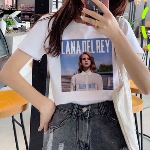 Lana Del Rey top tees female white t shirt aesthetic tumblr grunge graphic tees women summer top clothes harajuku kawaii